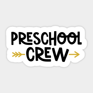 Preschool Crew Funny Back to School Kids Sticker